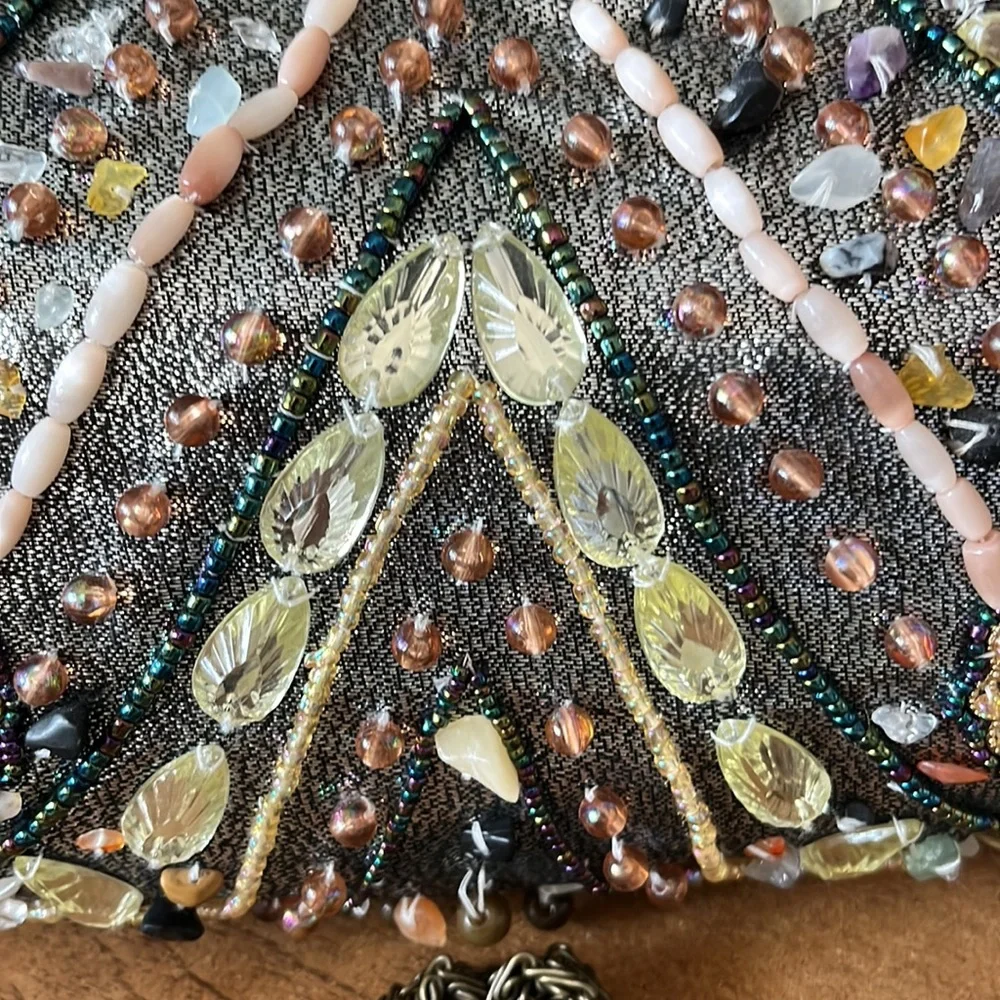 Vintage Repo Lucite Beaded Colorful Bag - Picture 4 of 11